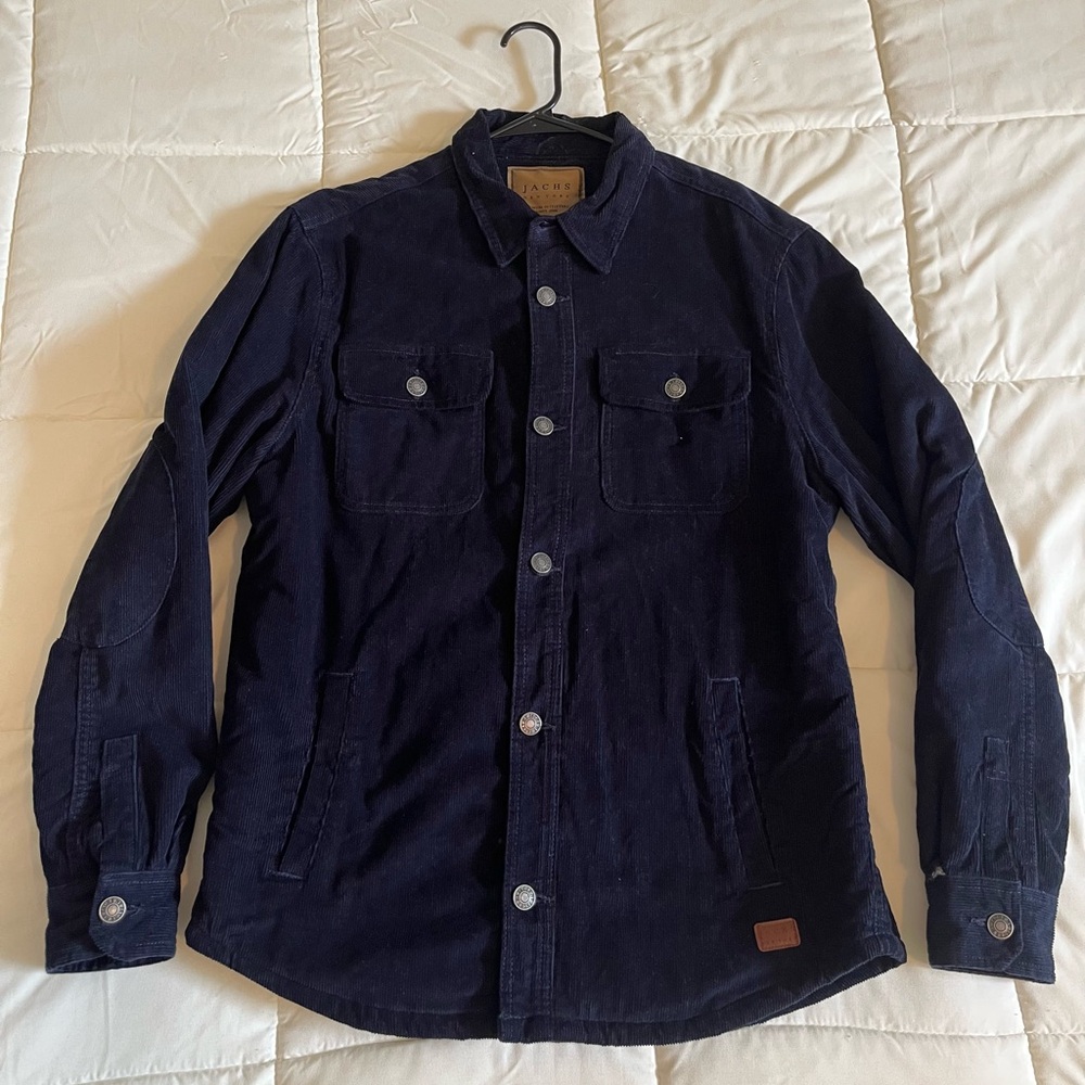 Jachs Dark Blue Sherpa Lined Corduroy Jacket